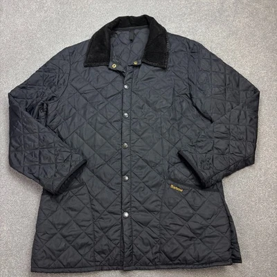 Barbour Jacket Adult Medium Black Quilted Country Field Hunting Coat Men* - Image 1 of 4