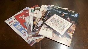 Vintage Leisure Arts Counted Cross Stitch Leaflets Country Americana Lot Of 8 - Picture 1 of 17