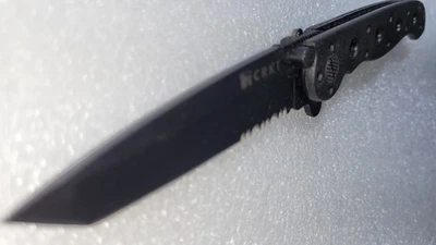 CRKT M16-10KZ Tanto Flipper Knife Black GFN Scales;3" Black Serrated Blade;Clip - Image 1 of 4
