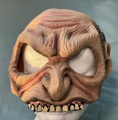 Scary Old Man Troll Bad Teeth Rubber Halloween Costume Half Mask 2001 Disguise - Image 1 of 4