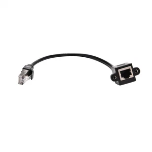 RJ45 Male to Female Panel Mount Network Extension Ethernet LAN Network Cable - Afbeelding 1 van 6