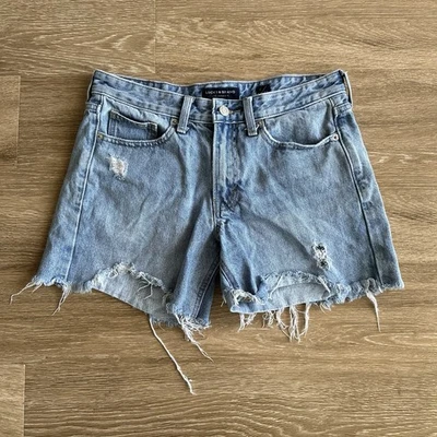 Lucky Brand Boyfriend Denim Shorts Distressed Blue Women’s 4 27 - Image 1 of 4