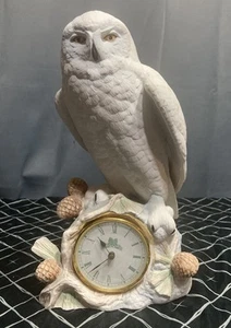 1990 The Snowy Owl Fine Porcelain Clock, Franklin Mint, Raymond Watson  - Picture 1 of 14