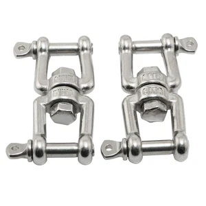 2pz Ganascia e Ganascia Girevole Ancoraggio Acciaio Inox 316 Girevole 1/4" per Barca - Foto 1 di 5