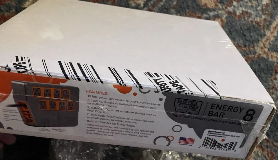 Neptune Systems Energy Bar 8 Power Strip with USB and 15 Amp Circuit Breaker - Image 1 of 1