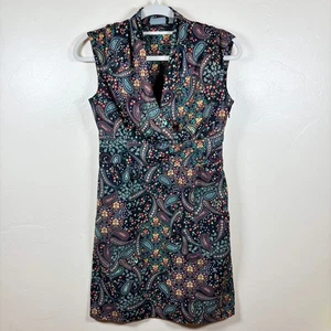 Athleta Dahlia Paisley Floral Sleeveless Mini Dress Athletic Athleisure Casual - Picture 1 of 9