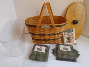 Longaberger 1997 TRADITIONS COLLECTION FELLOWSHIP BASKET With Lid Liner & Insert - Picture 1 of 12