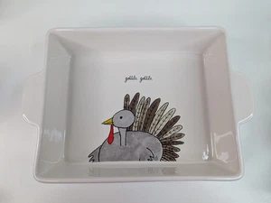 Rae Dunn GOBBLE GOBBLE Truthahn Thanksgiving Backform 9 x 11 von Magenta - Bild 1 von 9