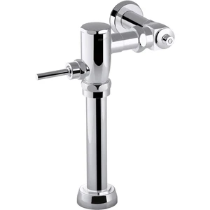 Kohler K-76322-CP Primme 1.6 GPF Manual Toilet Flushometer with Top Spud, Chrome - Picture 1 of 2
