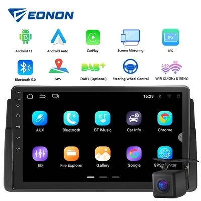 Eonon Android 13 Autoradio CarPlay GPS Navi WiFi RDS FM SWC USB für BMW E46 320d - Bild 1 von 4