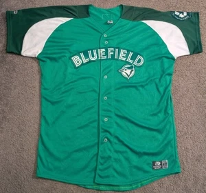 OT Sports MILB Bluefield Bluejays Team Issued Green Jersey Made in USA Men's 48 - Picture 1 of 5