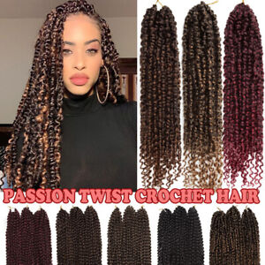 UK Passion Twist Crochet Braids Spring Twist Water Wave as Human Hair Extensions