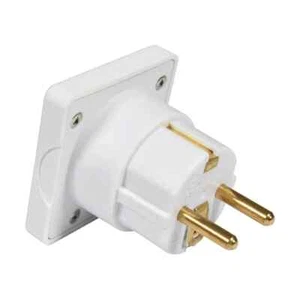EU Travel Adapter Plug - 2 Pack | UK to Euro Europe Adaptor 2 pin Plugs European - Picture 1 of 2