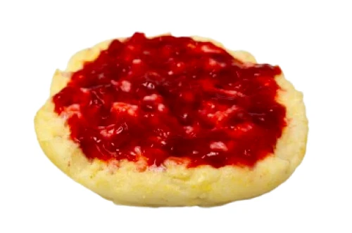 HANDMADE Display Faux Food Prop English Muffin With Strawberry Jam New