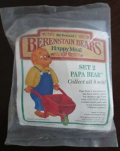 1987 Berenstain Bears McDonalds Happy Meal Toy - Papa Bear # 2 New Unopened - Picture 1 of 2