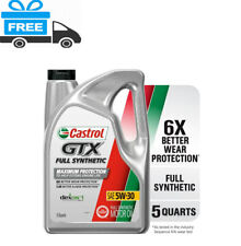 Castrol GTX Full Synthetic 5W-30 Motor Oil, 5 Quarts, single.......