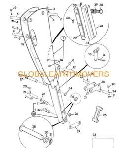 JCB RETROEXCAVADORA - BRAZO DE CUCHARÓN/ESLABÓN BASCULANTE/KIT DE REVISIÓN DE CUCHARÓN (MONO CUCHARÓN) - Imagen 1 de 1