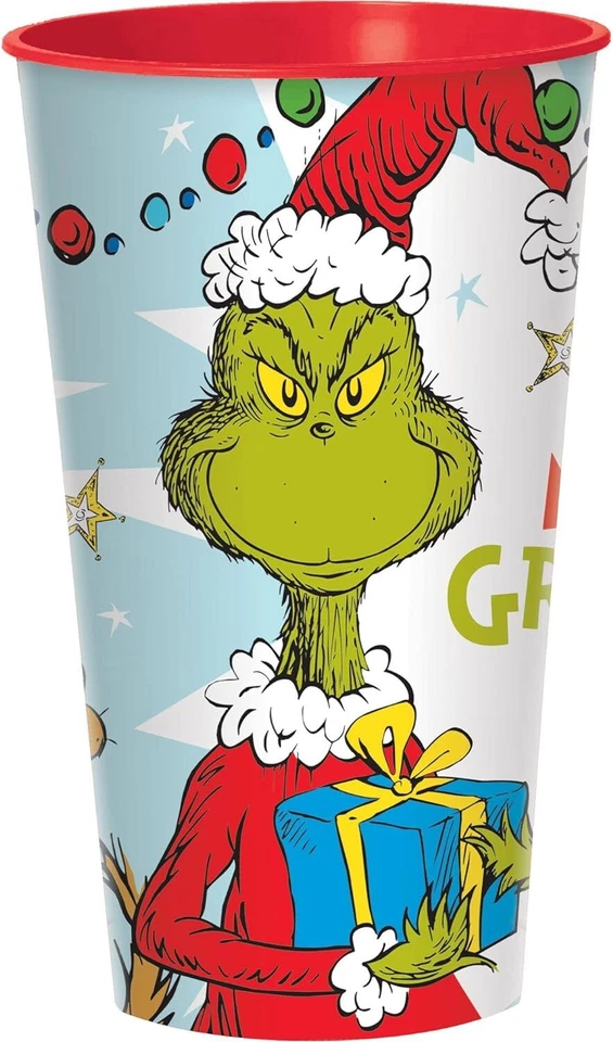 Grinch Estola Navidad Seuss Invierno Fiesta Favor 32 oz. Taza de plástico Foto 1 de 1