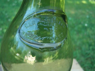 bouteille ancienne verre soufflé sceau Eau Alcaline Soultzmatt antique bottle - Photo 1/4