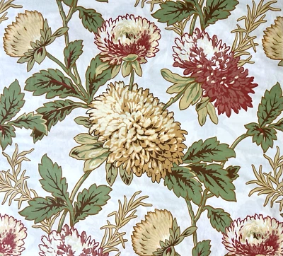 Funda nórdica Pottery Barn King flores verde rojo amarillo 100 % algodón orgánico Foto 1 de 4