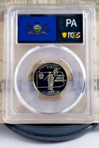 1999-S State Label Quarter - Pennsylvania - PCGS PR70DCAM - Tops! 1788 - Picture 1 of 6