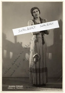 AUTOGRAMMFOTO SOPRAN GIANNA FORNARI (GILDE) IN RIGOLETTO NOVARA 23-24-9-1944 - Bild 1 von 1