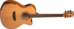 Washburn WCG66SCE 6-String Grand Auditorium Cutaway Acoustic Guitar - Natural - Picture 1 of 5