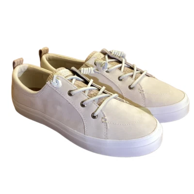 Sperry Sneakers Shoes Women 9.5M Ivory Crest Vibe Platform Snake Leather NEW - Image 1 of 4