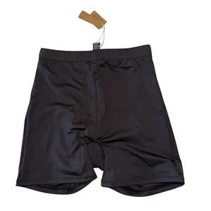 Pantaloncini biker donna X-Small XS nuovi con etichette Skims Signature nuoto vita media onice neri - Foto 1 di 7