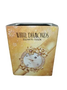 VTG White Diamonds Elizabeth Taylor Gold Watch Flowers Rhinestones - Picture 1 of 6