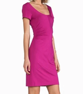 Vestido jersey de Diane Von Furstenberg BALLY lados fruncidos flor de orquídea. Talla: P/p - Imagen 1 de 8