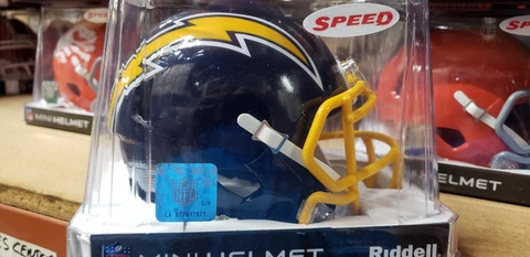SAN DIEGO CHARGERS YELLOW MASK SPEED THROWBACK MINI HELMET RIDDELL NEW IN BOX Cover