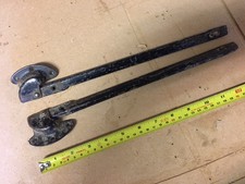 Antique School Desk Hinges, Pair