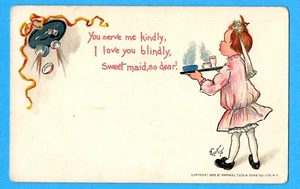 Signed Artist E Curtis, Sweet Maid, Tuck 1903 - Picture 1 of 2