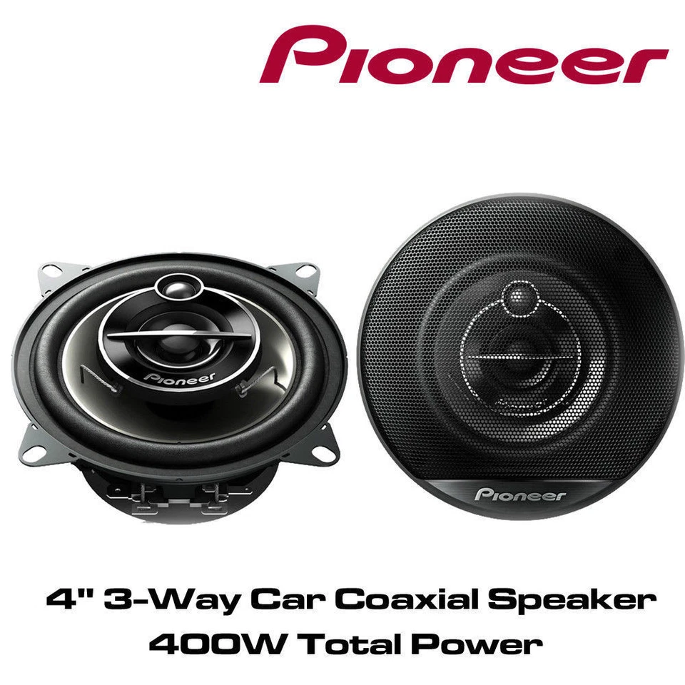 PIONEER TS-G1030 10cm 4" 10cm 400W PAIR CAR SPEAKERS 3WAY Coaxial Co axial  - Image 1 of 1