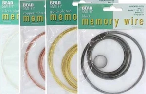 Memory Wire, MIX Bracelet, Ring & Necklace Silver, Gold, Copper OR Black 50 Loop - Picture 1 of 6