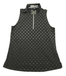 Camiseta polo de golf JAMIE SADOCK para mujer con cuello sin mangas elástica negra talla L - Imagen 1 de 13