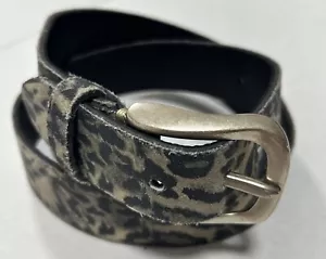 B.Belt Fine Leather Belt Cheetah Cat Made In Germany Animal Print Y2K - Picture 1 of 10