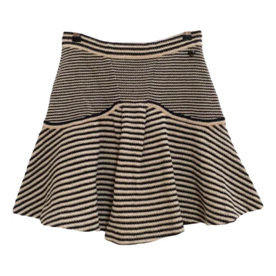 Falda acampanada tejida papel/algodón/seda Chanel Resort 2015 FR40/UK12 Foto 1 de 4