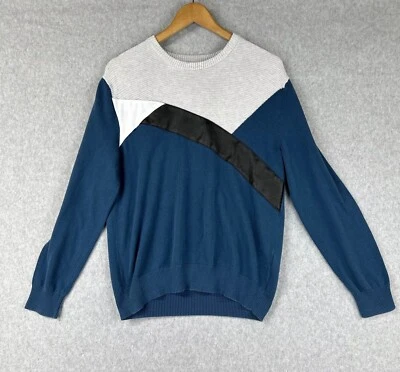 Suéter de punto de imitación de cuero para hombre INC International Concepts bloques de color (M) Foto 1 de 4