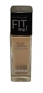 Maybelline Fit Me Foundation-Buff Beige #130-Dewy + Smooth-SPF18-Normal to Dry - Picture 1 of 4