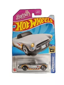 2024 Hot Wheels 1956 Corvette Gray Barbie the Movie #29 HW Screen Time 3/10 NEW - Picture 1 of 2