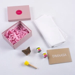 Indian Block Print Kit Handmade Wooden Printing Kit With Cotton 3 Pc Set - Picture 1 of 8