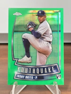 JHONY BRITO 2023 Topps Chrome Youthquake RC Green Refractor /99!!! NY Yankees!!! - Image 1 of 2