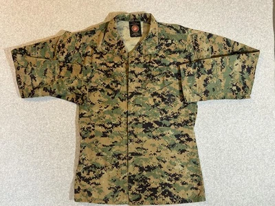 Camo Jacket Mens Small USMC Marines Digital Woodland MARPAT Military Shirt - Image 1 of 4
