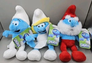 3 BRANDNEUE OFFIZIELLE 8 ZOLL SCHLUMPF STOFFTIER PLÜSCHSCHLUMPFINE PLÜSCH PAPA - Bild 1 von 9
