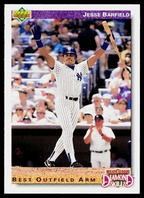 1992 Upper Deck #644 Jesse Barfield New York Yankees - Image 1 of 2