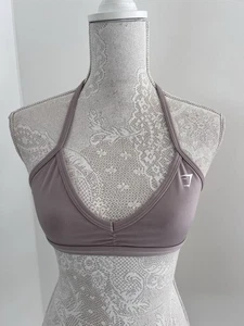 Gymshark Sport BH Gr. S Nude Minimal Sports Bra Neckholder Leichter Halt - Bild 1 von 4