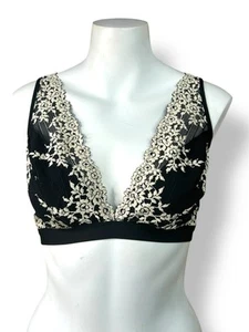 Wacoal 852191 Embrace Lace Wire Free Bra Bralette Sz 40 Black - Picture 1 of 6