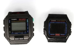 Casio Reloj Control Remoto Hombre Alarma Fecha Luz Plateado NO FUNCIONA WR Cuarzo 2 piezas - Imagen 1 de 5